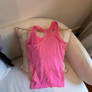 Lululemon hot pink racer back tee size 2